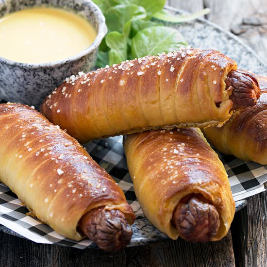 Homemade Pretzel Dogs