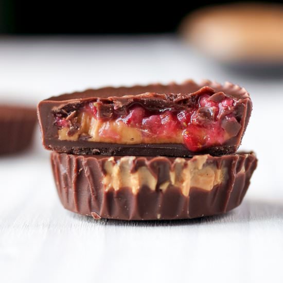 Low Carb PB&J Cups w/Hemp Protein