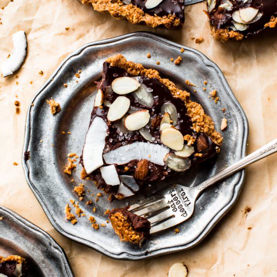 Chocolate Coconut Almond Tart (GF)