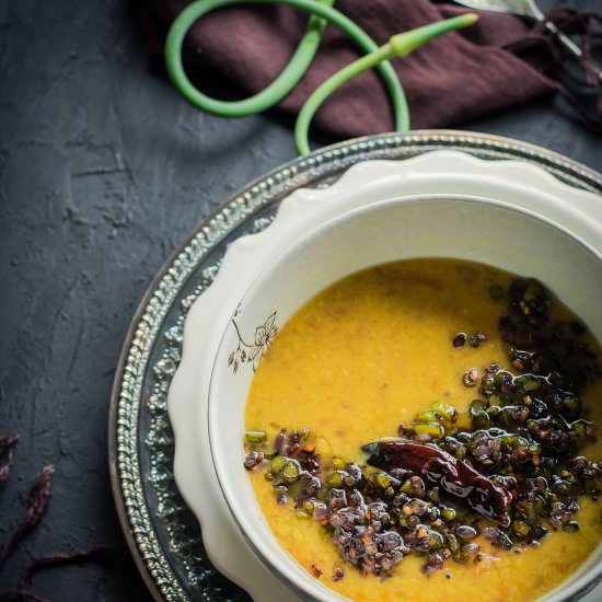 Garlic Scape Dal