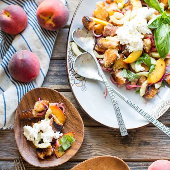 Grilled Peach Panzanella