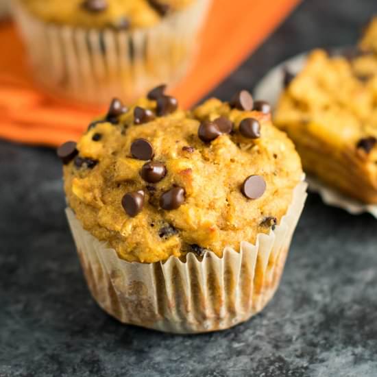 Pumpkin Chocolate Chip Muffins
