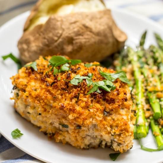 Crunchy baked pork chops