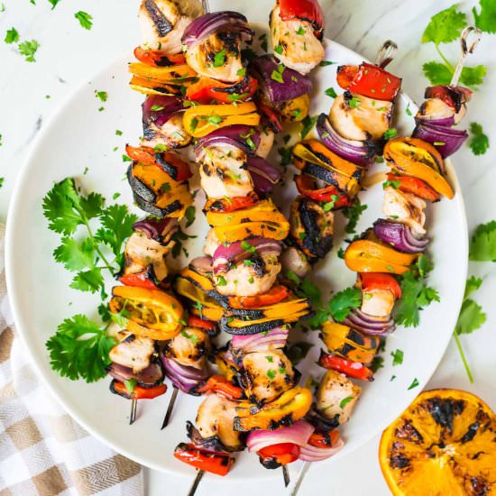 Grilled Orange Chicken Kabobs