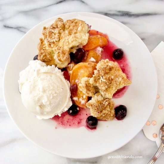 Apricot Blueberry Cobbler