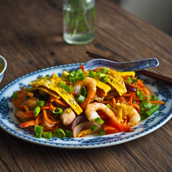Sweet Potato Hokkien Style Noodles