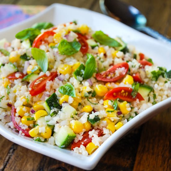 Summer Cauliflower Rice Salad