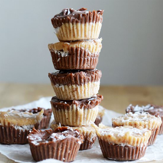 Tahini-Chocolate Freezer Fudge Cups