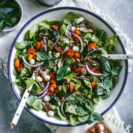 Prosciutto and Roasted Veggie Salad