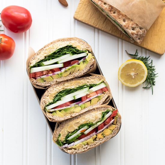Rosemary Chickpea Salad Sandwich