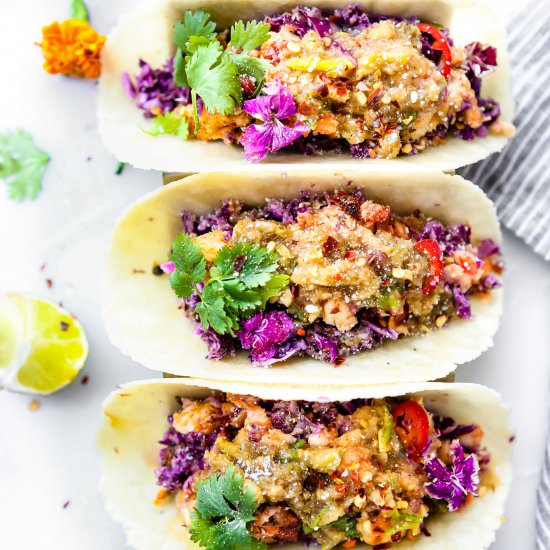 Pickled Pineapple Baja Fish Tacos