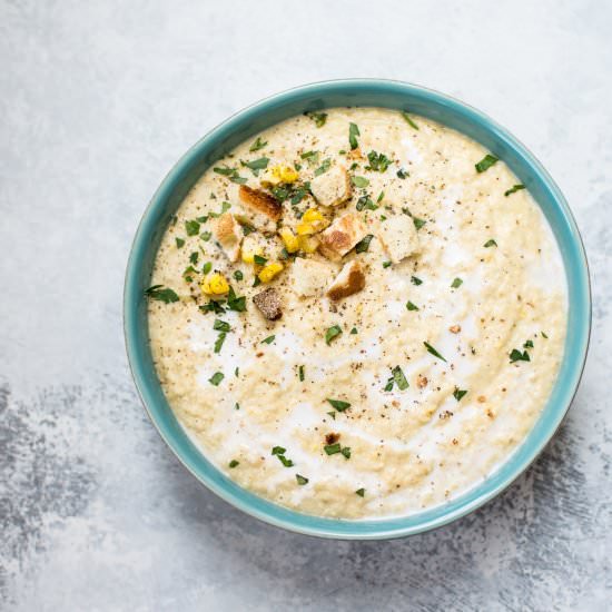 Corn and Cauliflower Soup