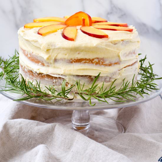 Naked Peach Cake