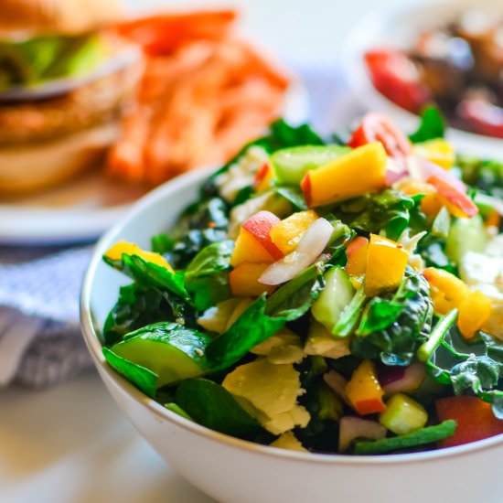 Kale and Peach Salad