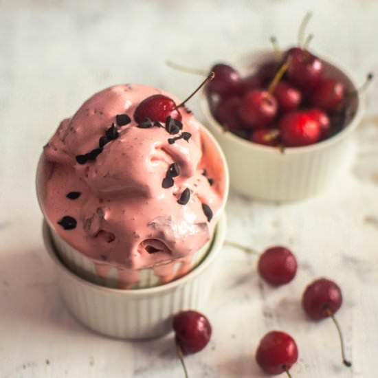 Cherry and Chocolate Chip Ice Cream
