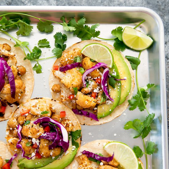Sheet Pan Cauliflower Tacos