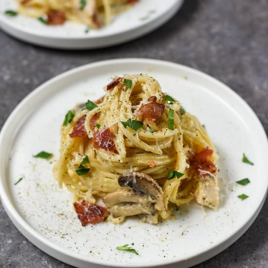 Chicken, Bacon & Mushroom Carbonara