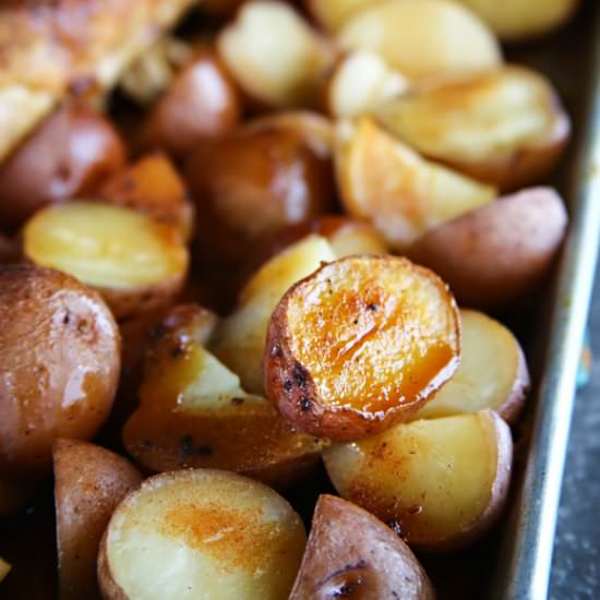 Easy Roasted Balsamic Potatoes