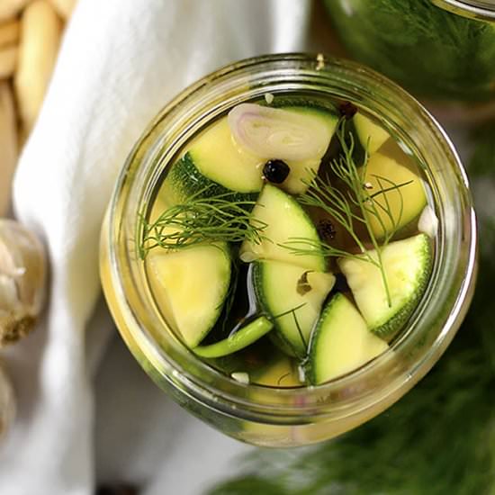 Refrigerator Zucchini Pickles