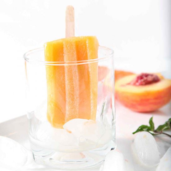 Peach Julep Popsicles