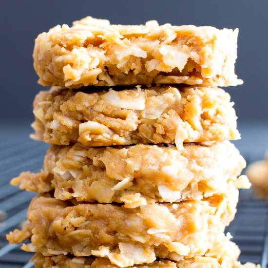 No Bake PB Coconut Oatmeal Cookies
