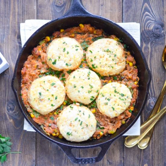 BBQ Pulled Chicken Pot Pie