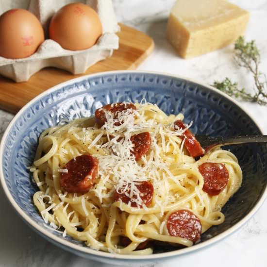 Chorizo and Thyme Carbonara