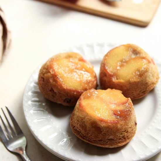 Peach Upside-Down Cupcakes