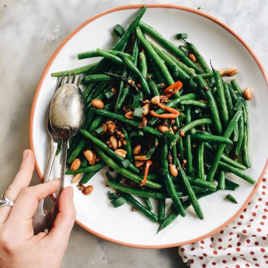 Szechuan and Peanut Green Beans