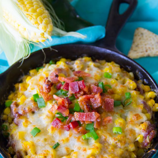 CHEESY FRIED CORN DIP RECIPE