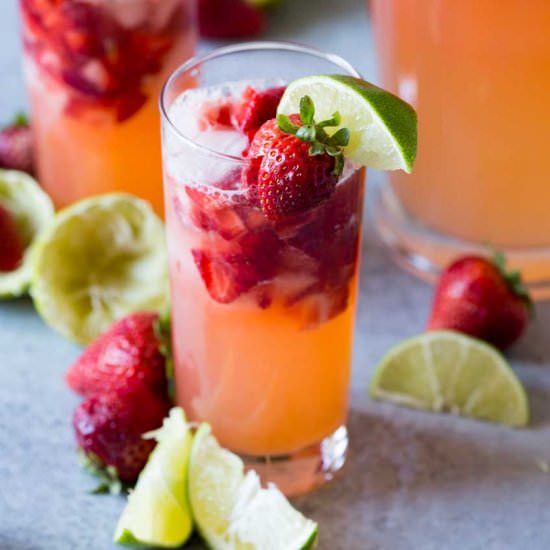 Sparkling Strawberry Limeade