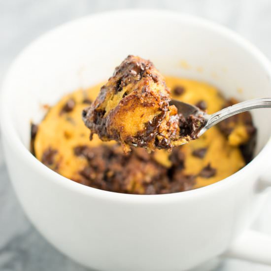 Pumpkin Chocolate Chip Mug Cake