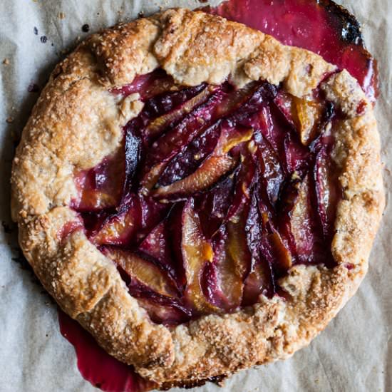 Vegan Spelt Plum Galette