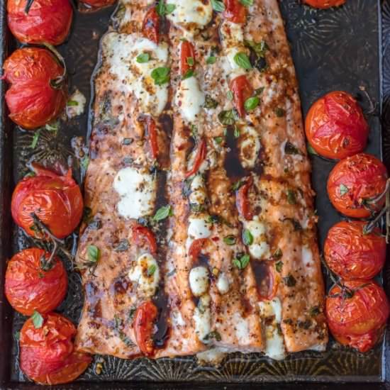 Caprese Stuffed Salmon