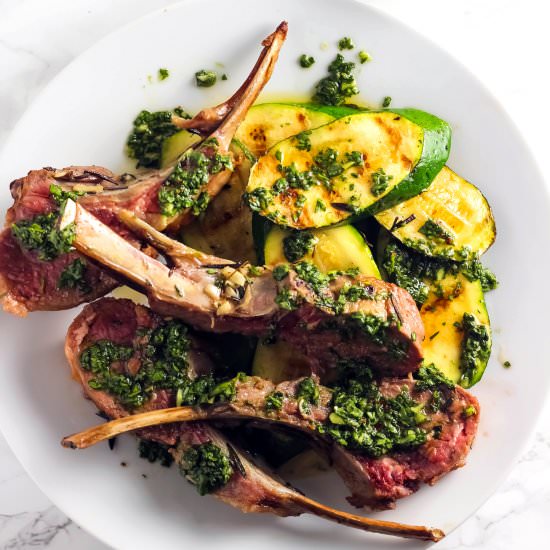 Grilled Rack of Lamb