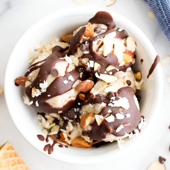 Almond Joy Ice Cream Sundae
