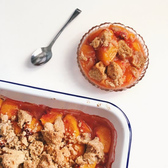 Peach & Whole Wheat-Coconut Crumble