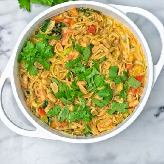 One Pot Pad Thai Noodles