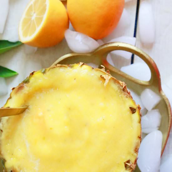 Pineapple-Meyer Lemonade Slushie