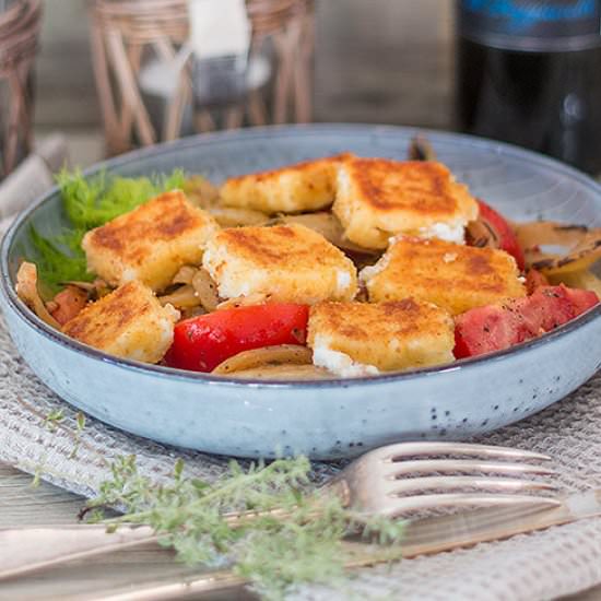Fennel with Roasted Feta Cheese
