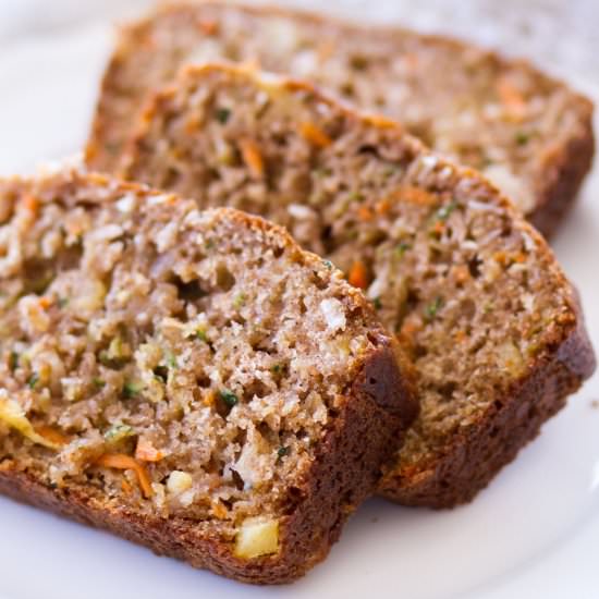 Pineapple Carrot Zucchini Bread