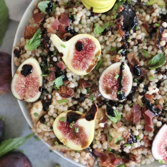 Fig Bacon Balsamic Couscous Salad