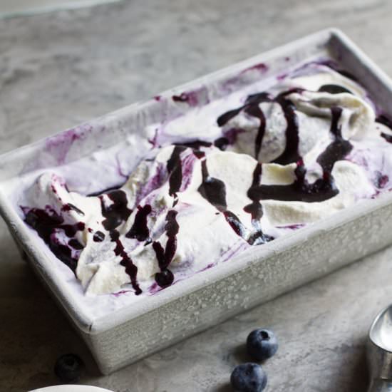 Honey Blueberry Lavender Ice Cream