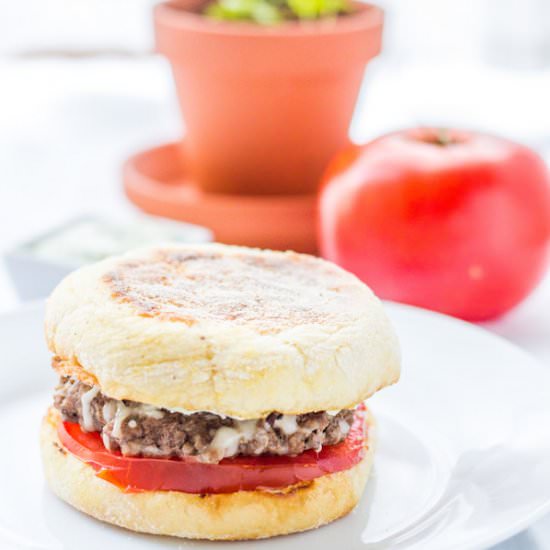 Basil Garlic Burgers
