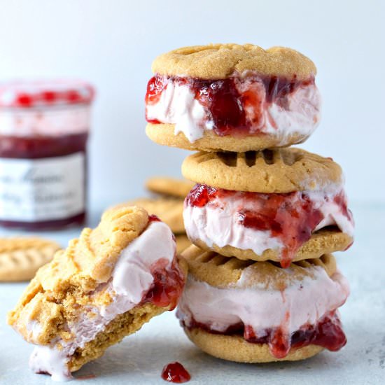 PB&J Ice Cream Sandwiches