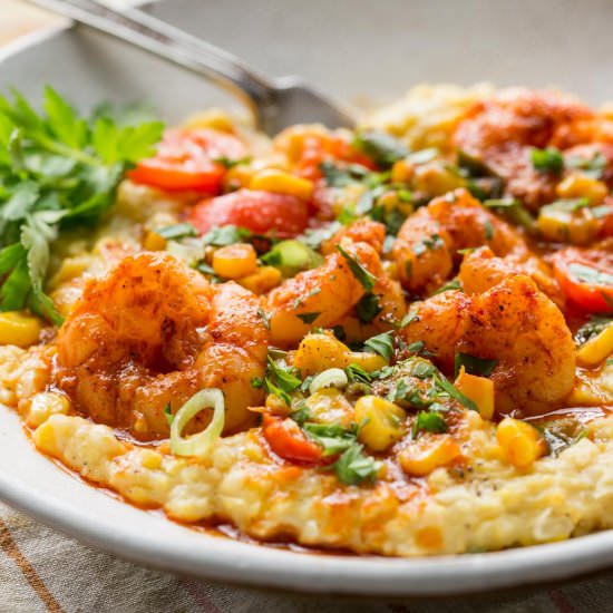 Spicy Shrimp & Fried Corn