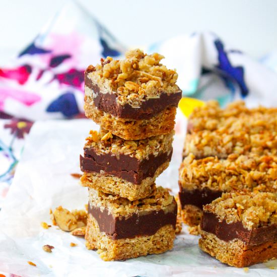 Chocolate Peanut Butter Fudge Bars