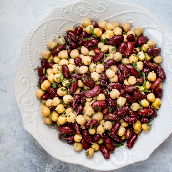 Kidney Bean and Chickpea Salad
