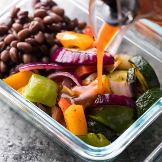 Grilled Veggie & Black Bean Bowls