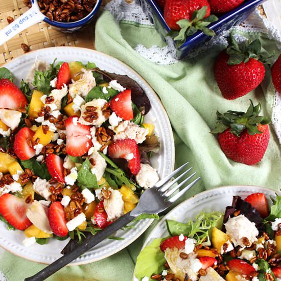 Strawberry Mango Chicken Salad